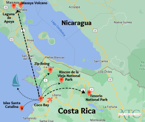 karta över costa rica
